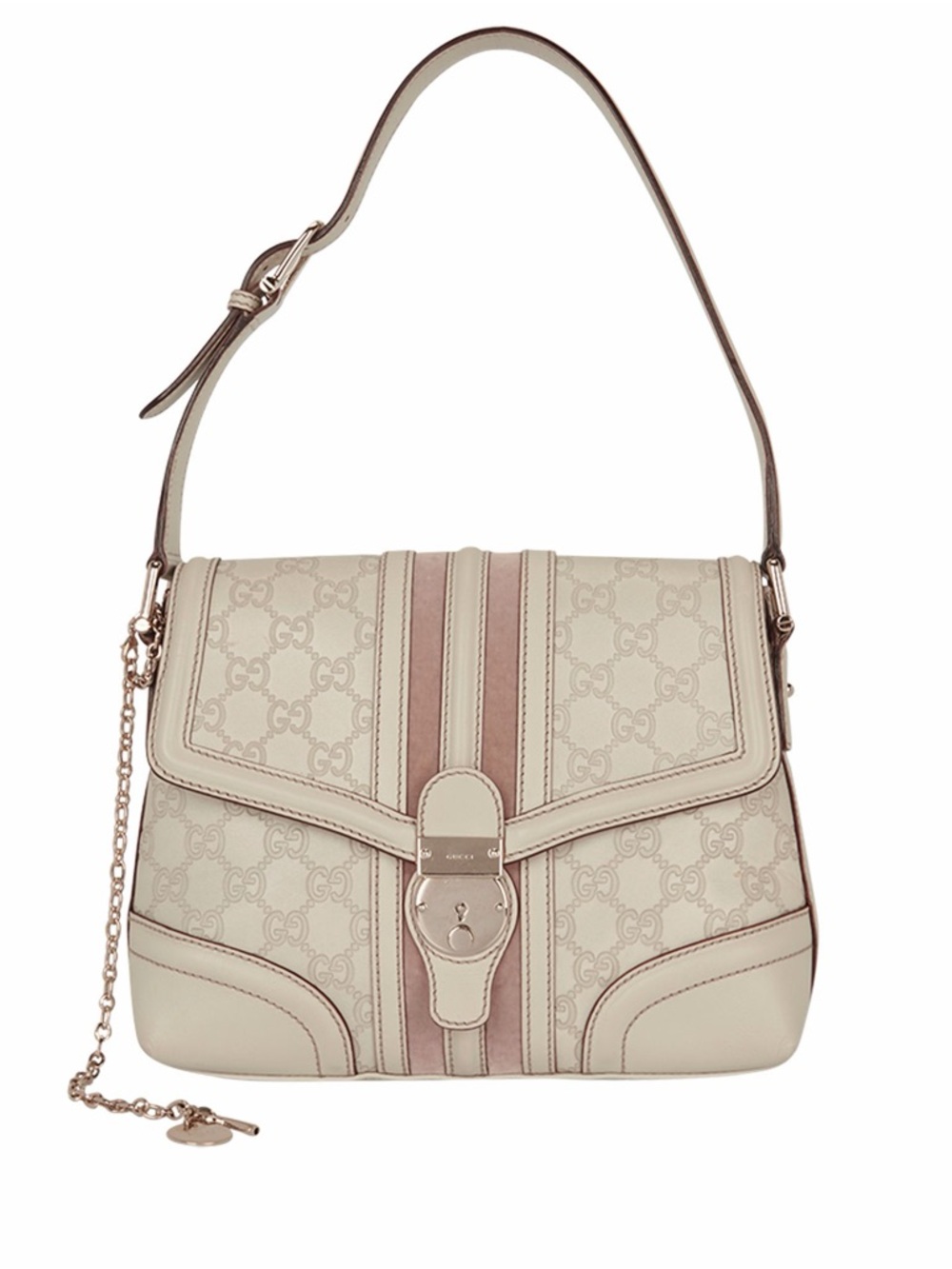 Gucci Guccissima Padlock Leather Shoulder Bag